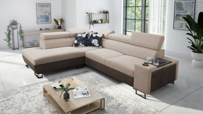Modernes Luxus-Ecksofa mit Schlaffunktion MELODY VII