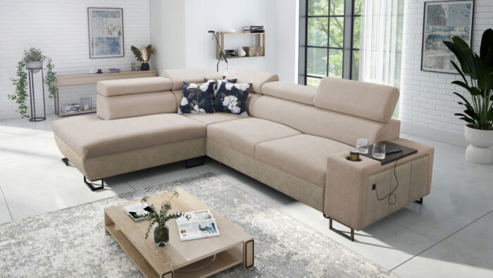 Modernes Luxus-Ecksofa mit Schlaffunktion MELODY VII