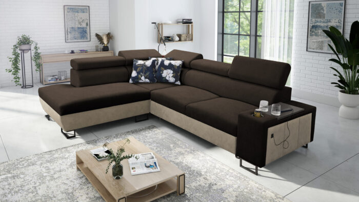 Modernes Luxus-Ecksofa mit Schlaffunktion MELODY VII