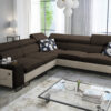 L-förmiges Ecksofa mit Schlaffunktion MELODY III, modern, luxuriös, mit Bar