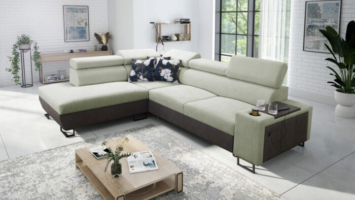 Modernes Luxus-Ecksofa mit Schlaffunktion MELODY VII