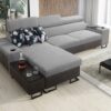 Luxuriöses, komfortables, modernes Ecksofa MELODY I MAXI mit Usb und Regal