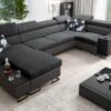 Großes Ecksofa für das Wohnzimmer mit Bar und Schlaffunktion MELODY IV MAXI