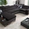 Großes Ecksofa für das Wohnzimmer mit Bar und Schlaffunktion MELODY IV MAXI