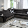 L-förmiges Ecksofa mit Schlaffunktion MELODY III, modern, luxuriös, mit Bar