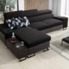 Luxuriöses, komfortables, modernes Ecksofa MELODY I MINI mit Usb und Regal