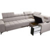 Elegantes Ecksofa mit modischer Steppung mit Schlaffunktion, Bar, USB GRECO II