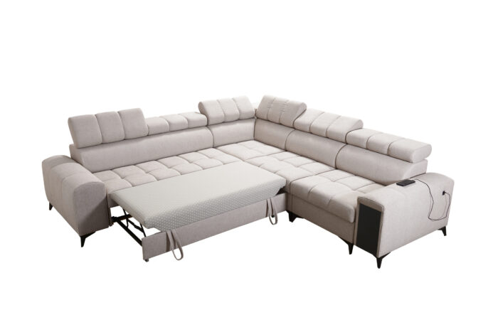 Designer-Ecksofa mit Schlaffunktion und Bar GRECO III
