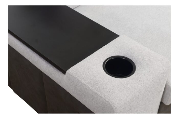 L-förmiges Ecksofa mit Schlaffunktion MELODY III, modern, luxuriös, mit Bar