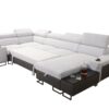Großes Ecksofa für das Wohnzimmer mit Bar und Schlaffunktion MELODY IV MAXI