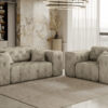 Lux 2+1 Sofagarnitur, elegant, klassisch, schick in elegantem Whisper Stoff