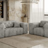 Lux 2+1 Sofagarnitur, elegant, klassisch, schick in elegantem Whisper Stoff