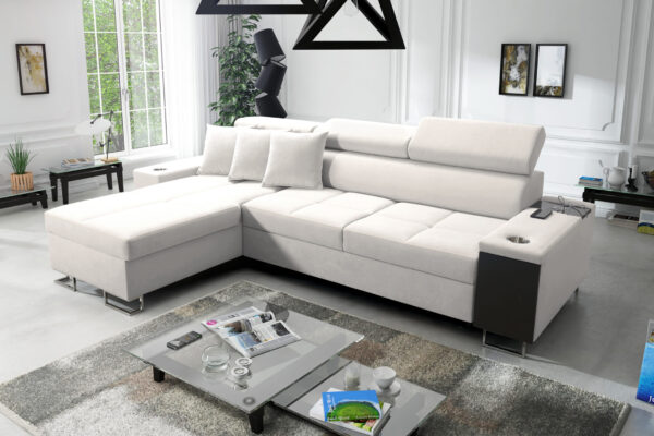 Bequemes Ecksofa mit Schlaffunktion MORENA I MINI