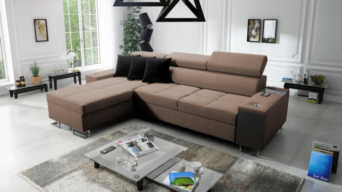 Bequemes Ecksofa mit Schlaffunktion MORENA I MINI