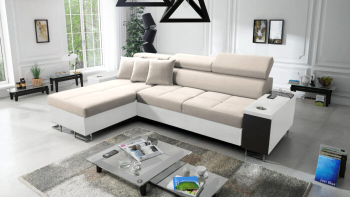 Bequemes Ecksofa mit Schlaffunktion MORENA I MINI