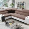 Elegantes Ecksofa mit Konsole und Ladegerät MORENA II