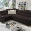 Elegantes Ecksofa mit Konsole und Ladegerät MORENA II