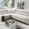 Elegantes Ecksofa mit Konsole und Ladegerät MORENA II