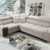 Elegantes Ecksofa mit Konsole und Ladegerät MORENA II