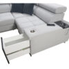 Elegantes Ecksofa mit Konsole und Ladegerät MORENA II