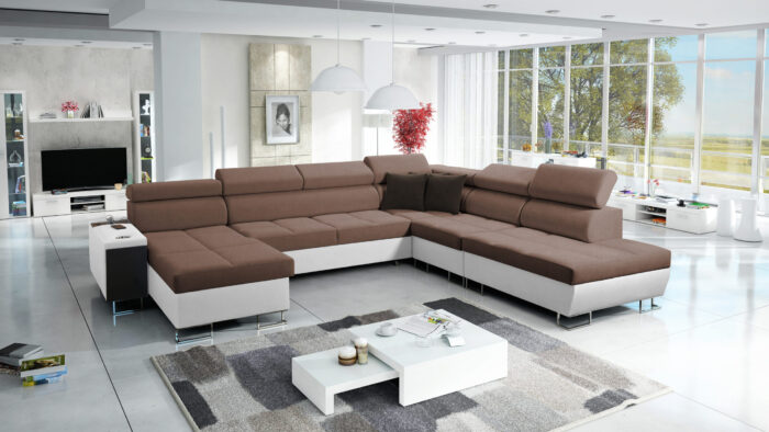 Großer multifunktionaler Eckschrank Morena X, breite Farbpalette