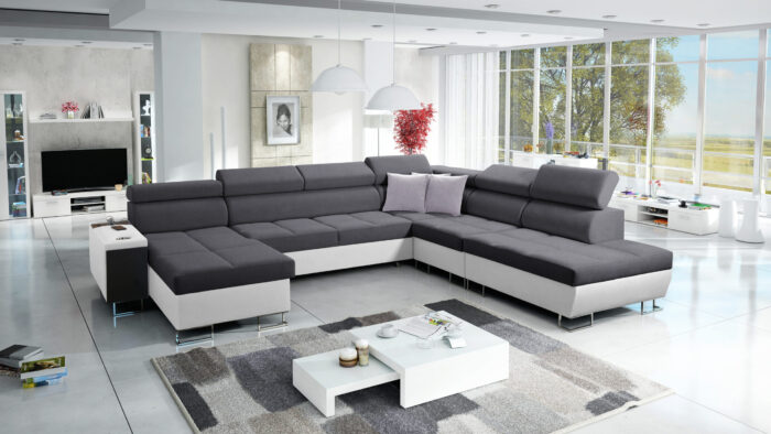 Großer multifunktionaler Eckschrank Morena X, breite Farbpalette