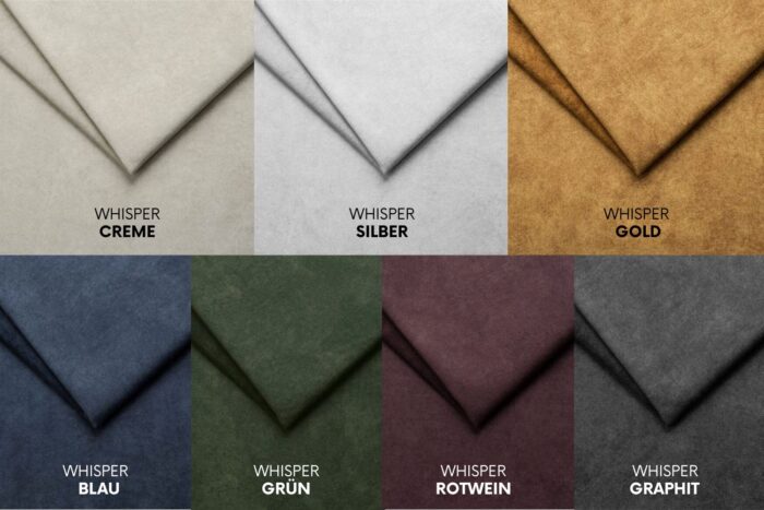 Freistehendes Ecksofa, stark gesteppt, weich, elegant LUX stoff Whisper