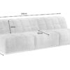 Elegantes 3-Sitzer-Sofa Bergamo Stoff Megan udn Bluvel
