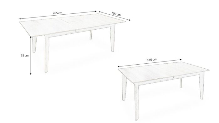 Moderner Klapptisch LUKKA für Esszimmer, Wohnzimmer