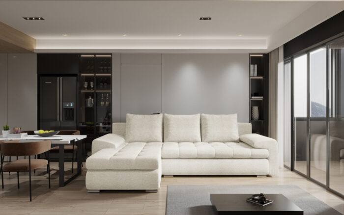 Elegantes und modernes Ecksofa TOMI