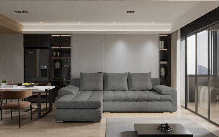 Elegantes und modernes Ecksofa TOMI