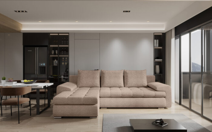 Elegantes und modernes Ecksofa TOMI