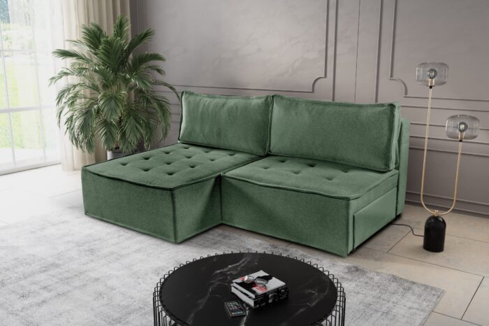 Bohoo Mini modernes Ecksofa mit Schlaffunktion