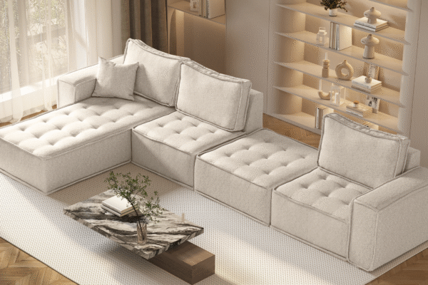 Ecksofa L-from Bohoo XL mit modularem Design und hoher Komfort
