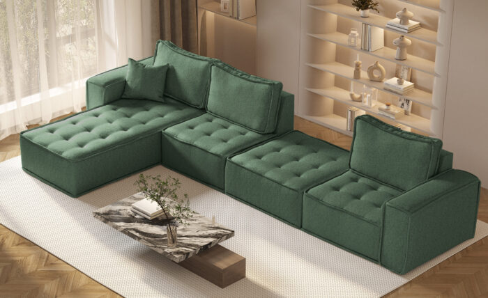 Ecksofa L-from Bohoo XL mit modularem Design und hoher Komfort