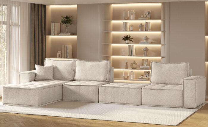 Ecksofa L-from Bohoo XL mit modularem Design und hoher Komfort