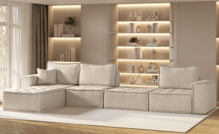 Ecksofa L-from Bohoo XL mit modularem Design und hoher Komfort