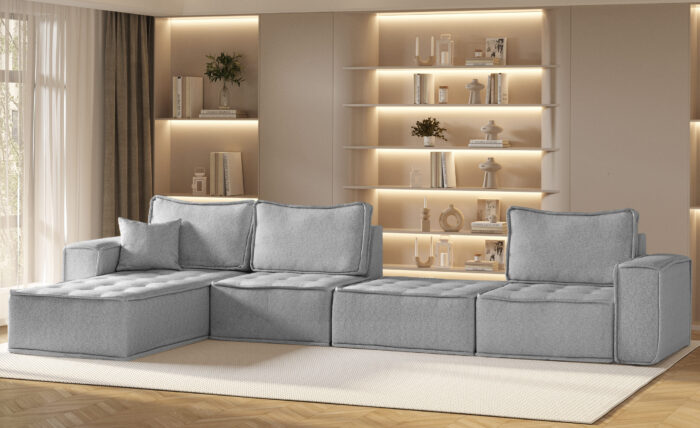 Ecksofa L-from Bohoo XL mit modularem Design und hoher Komfort