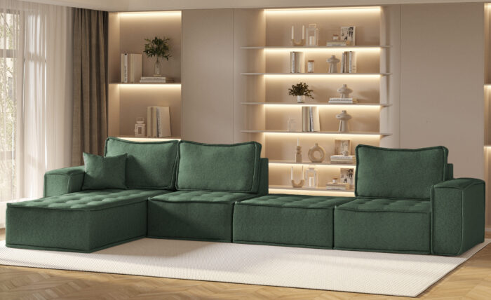 Ecksofa L-from Bohoo XL mit modularem Design und hoher Komfort