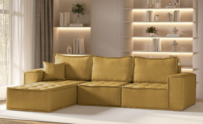 Ecksofa L-förmige Bohoo-Maxi-Ecksofa in zeitlosem Design