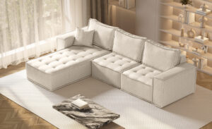 Ecksofa L-förmige Bohoo-Maxi-Ecksofa in zeitlosem Design