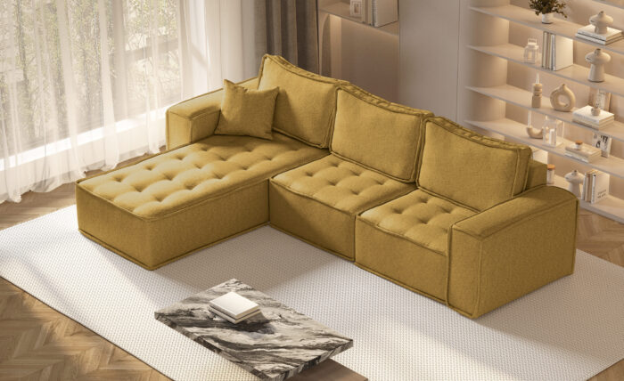 Ecksofa L-förmige Bohoo-Maxi-Ecksofa in zeitlosem Design