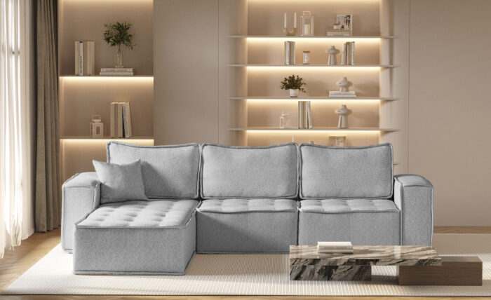 Ecksofa L-förmige Bohoo-Maxi-Ecksofa in zeitlosem Design