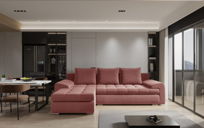 Elegantes und modernes Ecksofa TOMI