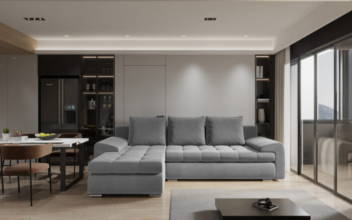 Elegantes und modernes Ecksofa TOMI