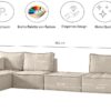 Ecksofa L-from Bohoo XL mit modularem Design und hoher Komfort