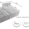Bohoo Mini modernes Ecksofa mit Schlaffunktion