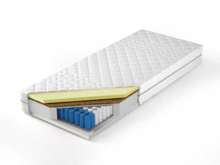 Taschenmatratze mit Viscoschaum und Kokosmatte Samos