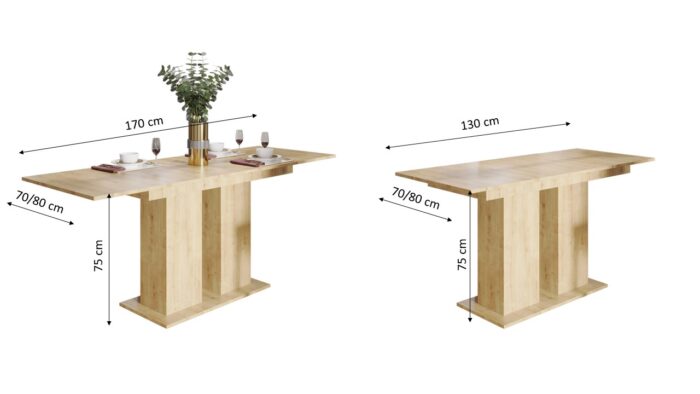 Moderner Ess- oder Wohnzimmertisch Dante