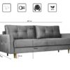 Modernes Sofa Floro - 3-Sitzer mit Schlaffunktion